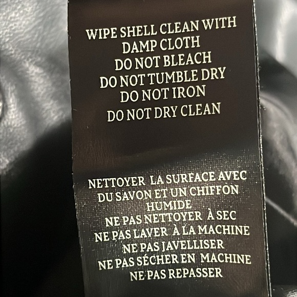 Blank NYC Black Leather Moto Jacket Asymmetrical Zipper - Picture 12 of 14